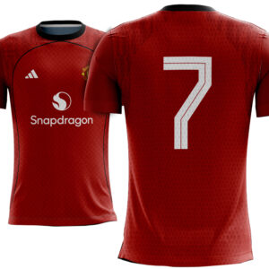 camiseta sublimacion completa tela barcelona gold frente tela jaguar point espalda