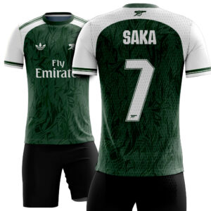 uniforme completo sublimacion completa camiseta tela arenal gold frente jaguar point espalda