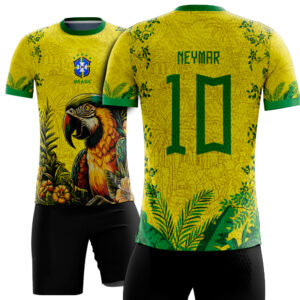 uniforme completo sublimacion completa camiseta tela arenal gold frente jaguar point espalda