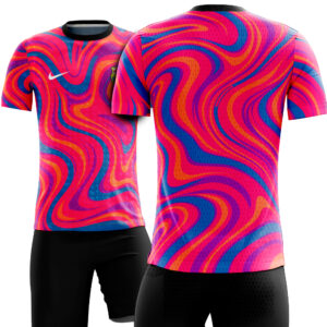 uniforme completo sublimacion completa camiseta tela madrid gold frente jaguar point espalda